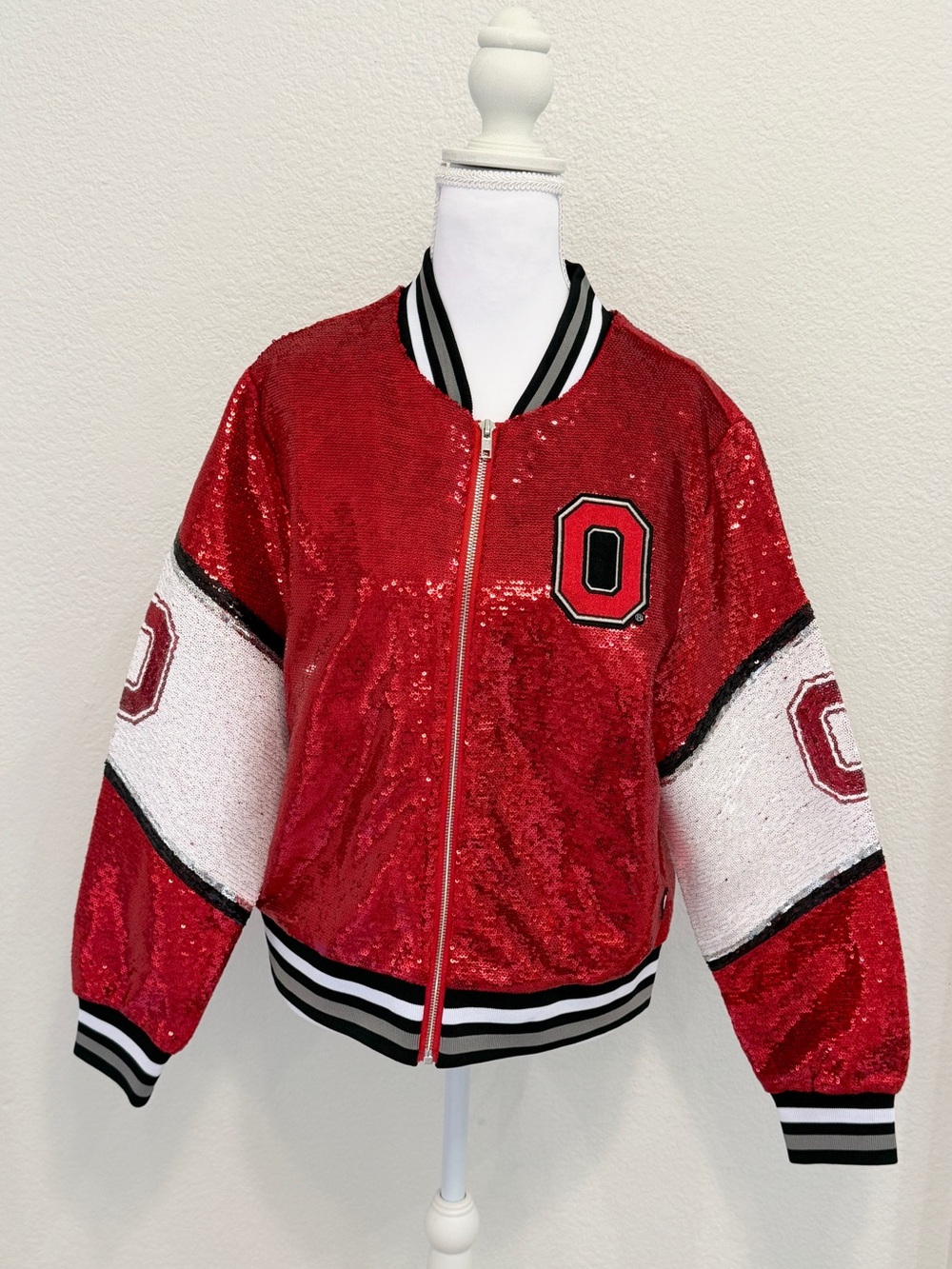 NWT The Wild Collective Ohio State Sequin Jacket